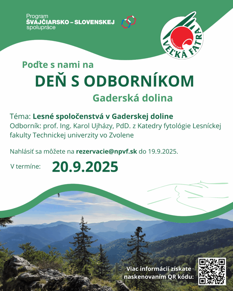 Invitation to the Day with an Expert in the Gaderská Valley
