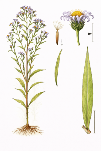 Astra kopijovitolistá (Symphyotrichum lanceolatum)