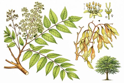 Pajaseň žliazkatý (Ailanthus altissima)