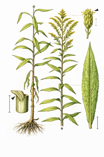 Zlatobyľ kanadská (Solidago canadensis)